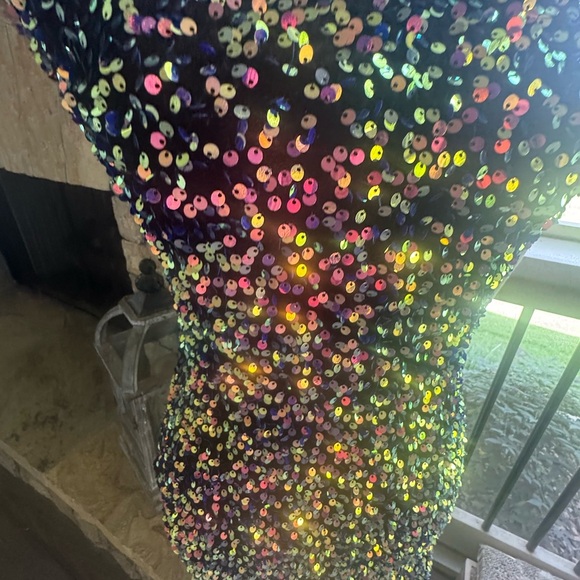 NWT Nordstrom BP Multicolor Sequin Mini Dress XS - Picture 2 of 5